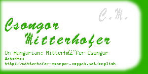 csongor mitterhofer business card